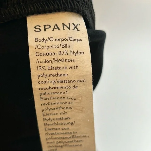 SPANX Faux Leather Leggings Black Size Medium Tall - Picture 10 of 11